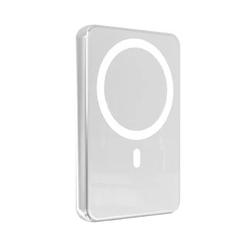 Ultra-Thin 10000mAh Slim Card Magnetic Wireless Charging Bank 20W Output Power Type-C Interface Plug Socket Cross-Border 5V