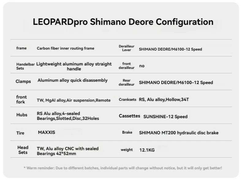 High-quality 29 Inch Deore Mountain Bike Carbonfiber MTB