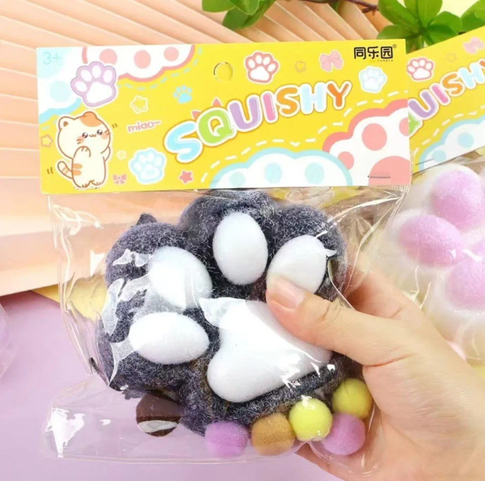 6 Stück Cat Paw Anti Stress Bälle - Langsame Rückfederung Squishy Toys