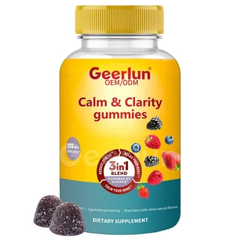 OEM ODM Vegan Mood Support GABA Gummy Calm & Clarity Support Helps Relaxation Aid Ashwagandha Gummies
