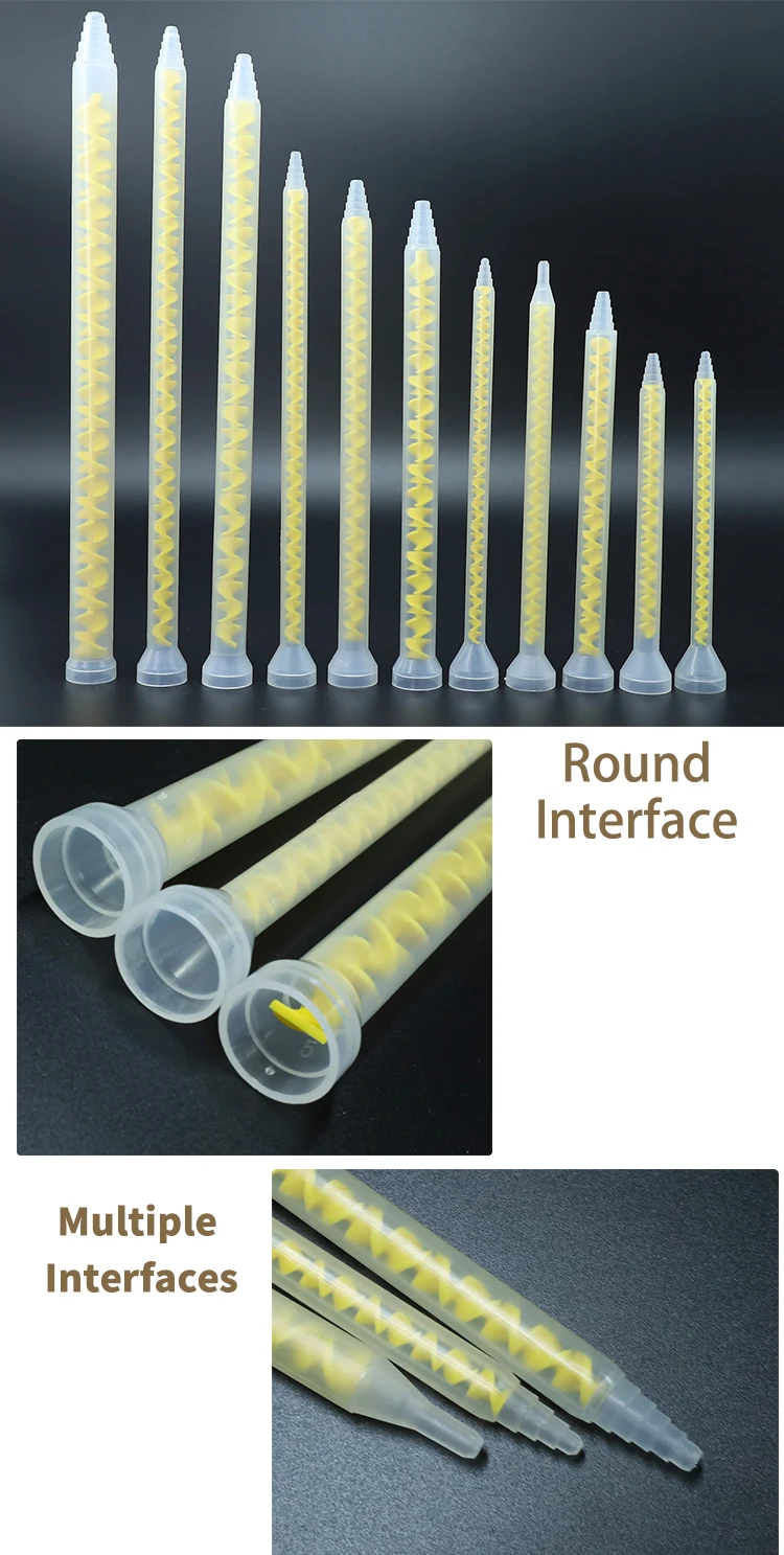 Static Mixer Ms Series Epoxy Resin Mixing Tube Round Mouth Mixing Tip