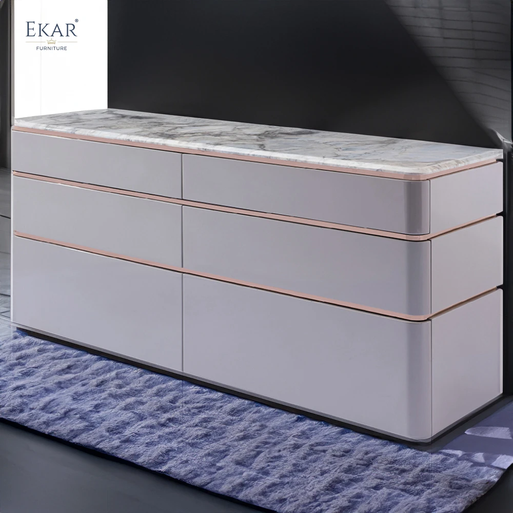 product modern luxury marble countertop drawer cabinet with plywood for bedroom living room kitchen bathroom hotel storage solution-63