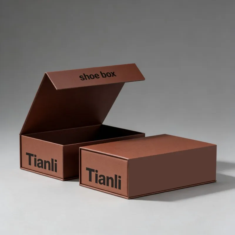 Πολυτελές διπλωτό χάρτινο κουτί ενδυμάτων με μαγνητική κλεισίματος για δώρα, μαύρο μαγνητικό κουτί δώρου για παπούτσια, χονδρική πώληση με προσαρμοστικό λογότυπο με ψηφιακή εκτύπωση