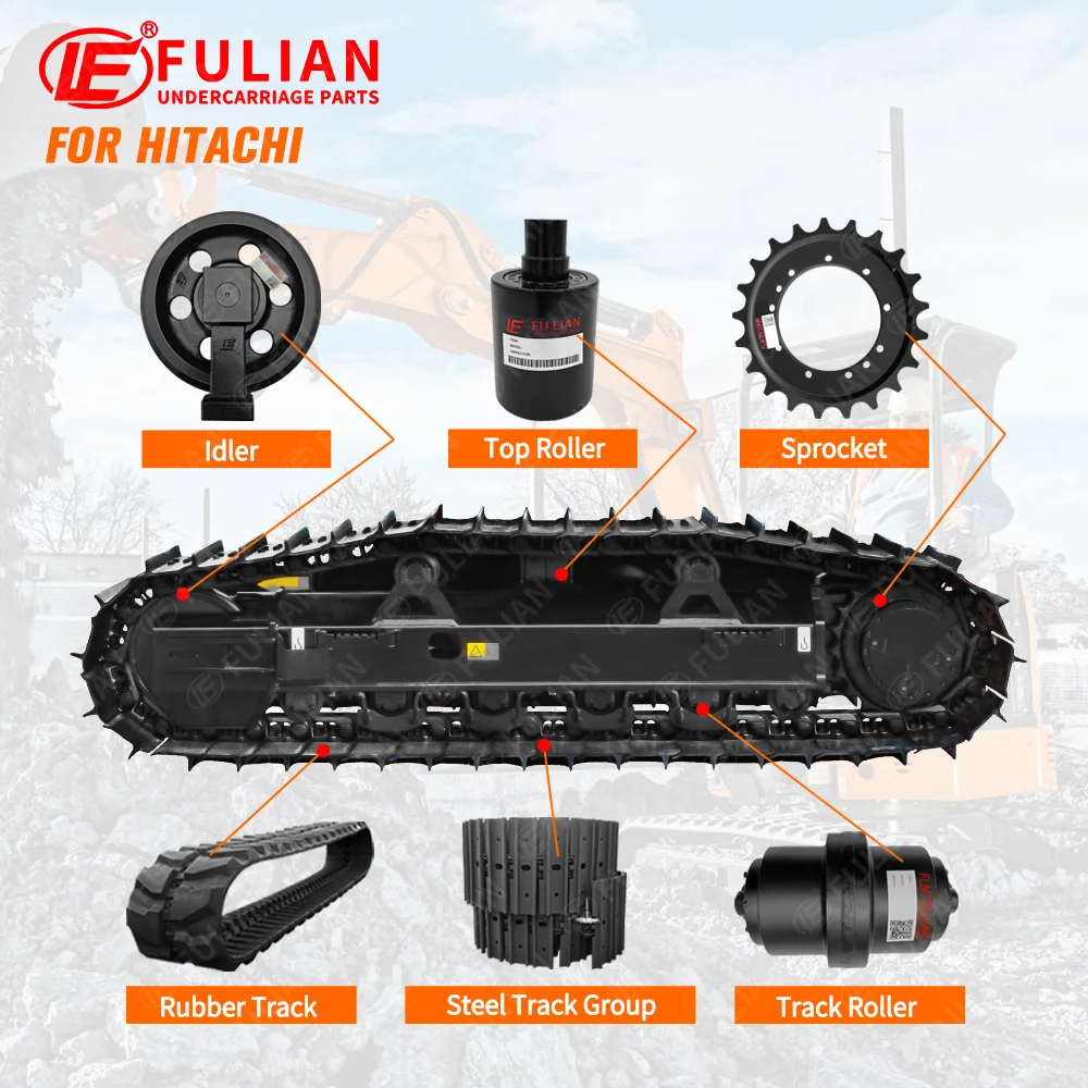 High Wear Resistant Mini Excavator Rubber Track 400x72.5x74