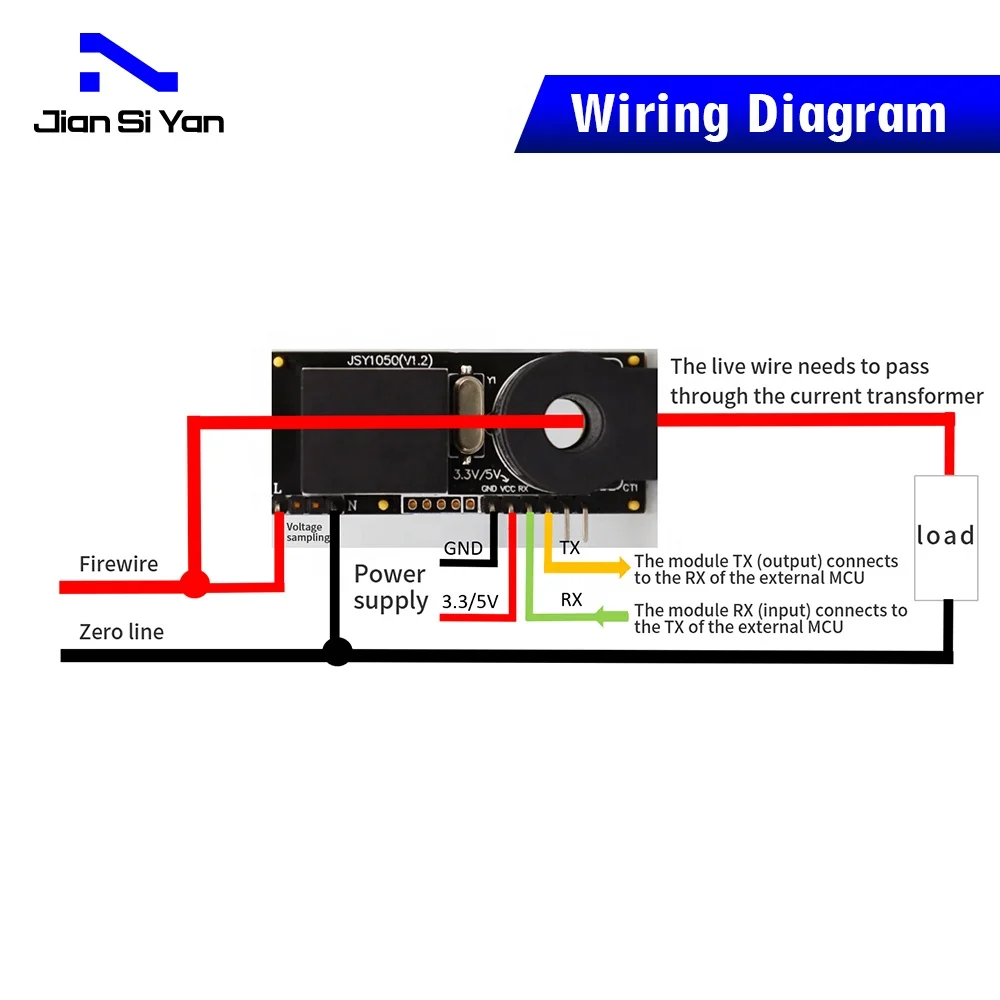 Micro Embedded Single Phase Ac Power Metering Module Ttl Measuring Accuracy Level 1 Electric Energy Monitoring Capture Pcba