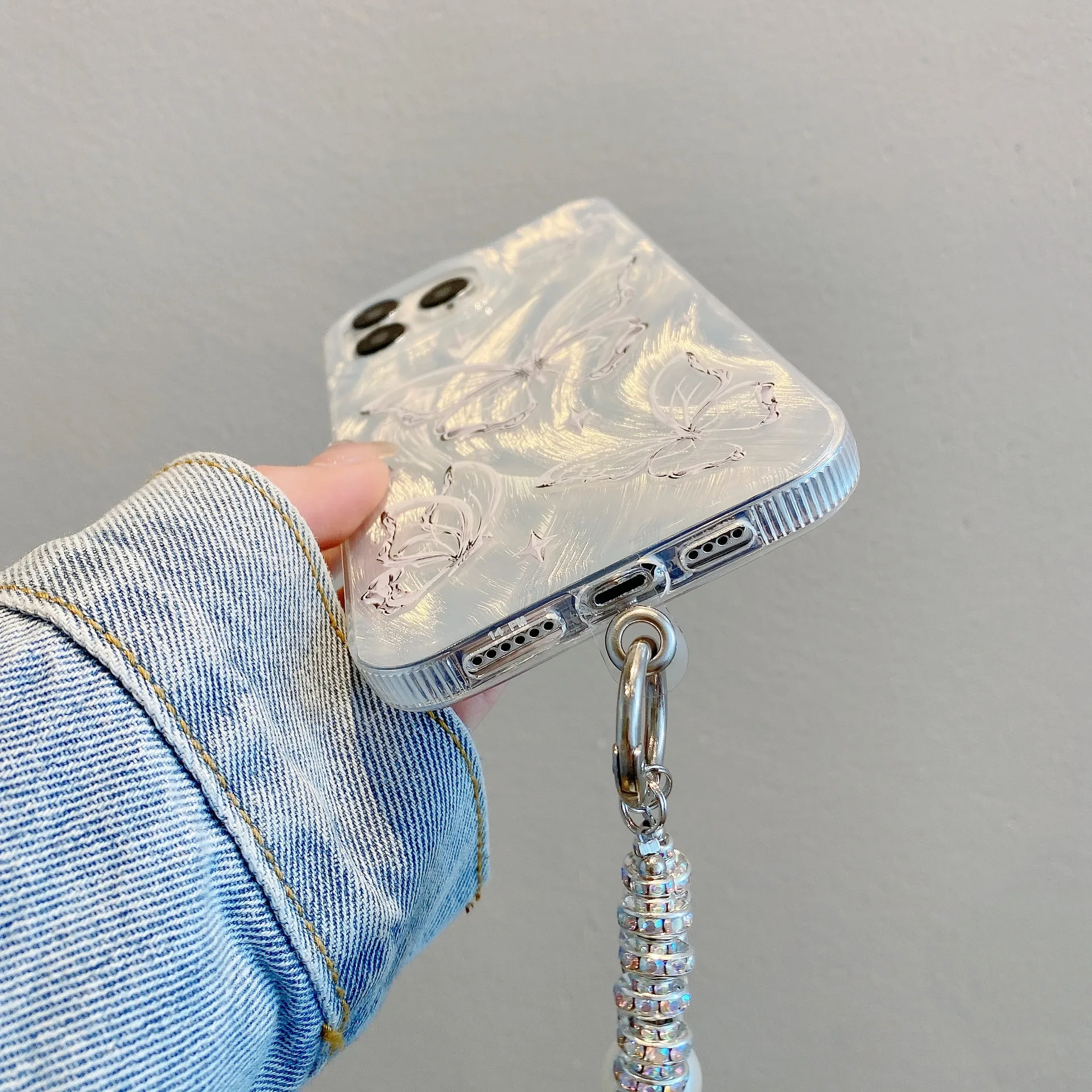 HOCAYU Hand Chain Wrist Strap Phone Case for Iphone 12