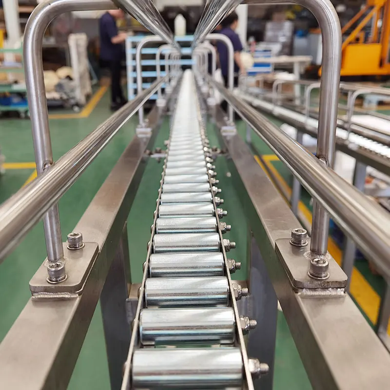 W-2050BS gravity cutting wheel conveyor line