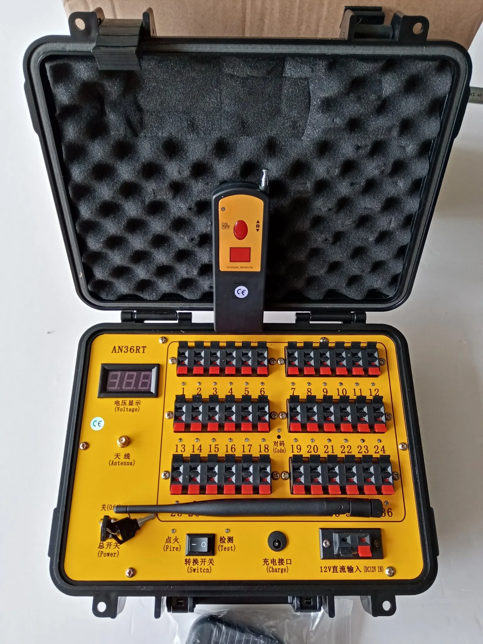 36-Channel Remote Control Fireworks Firing System Machine Pyrotechnics for New Year Celebrations