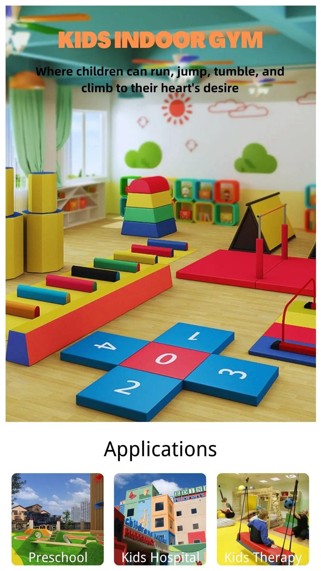 Moetry Intergrated Kids Therapy Training Set Children Gym Equipment