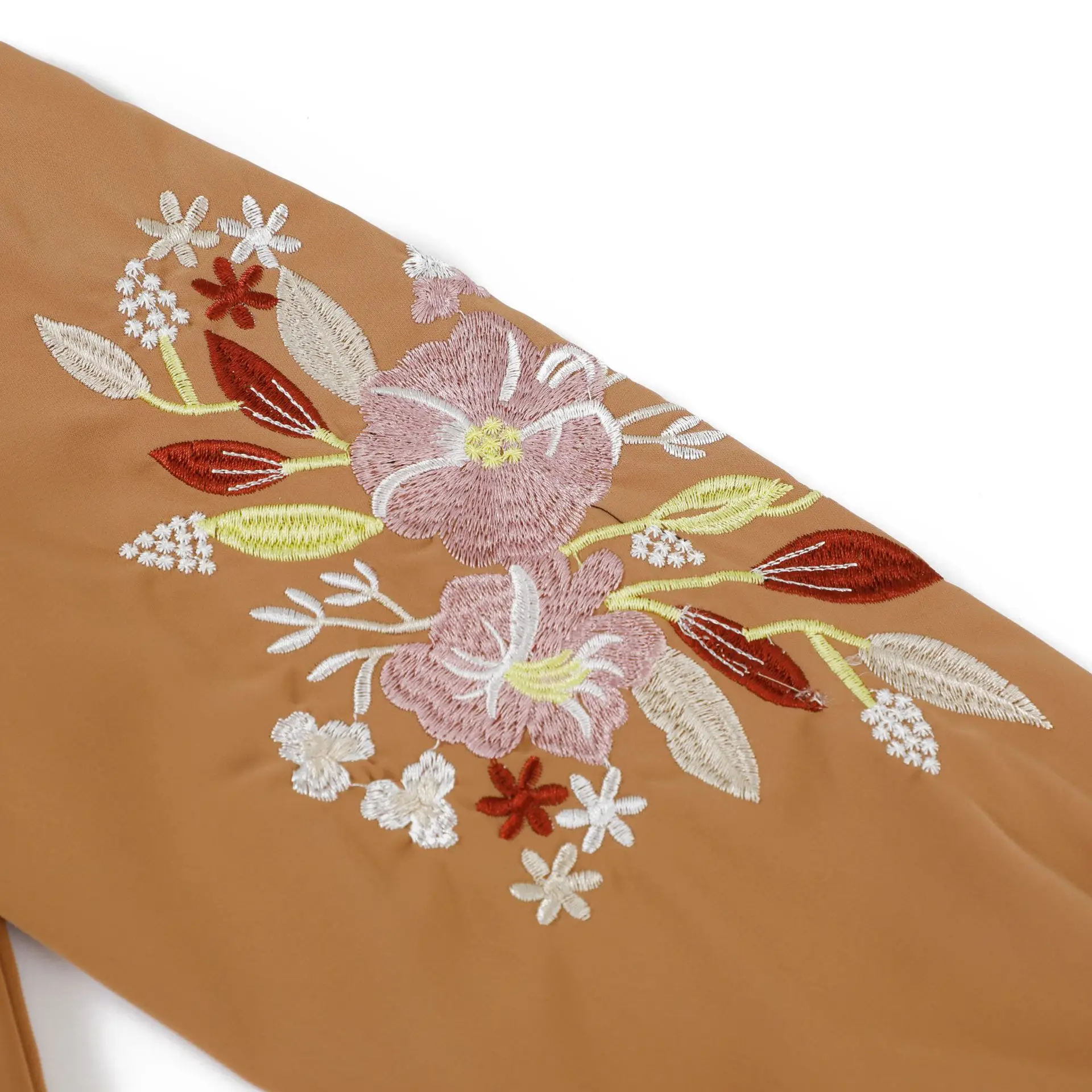Women's Muslim Casual Pleated Blouses Floral Print Long Sleeve