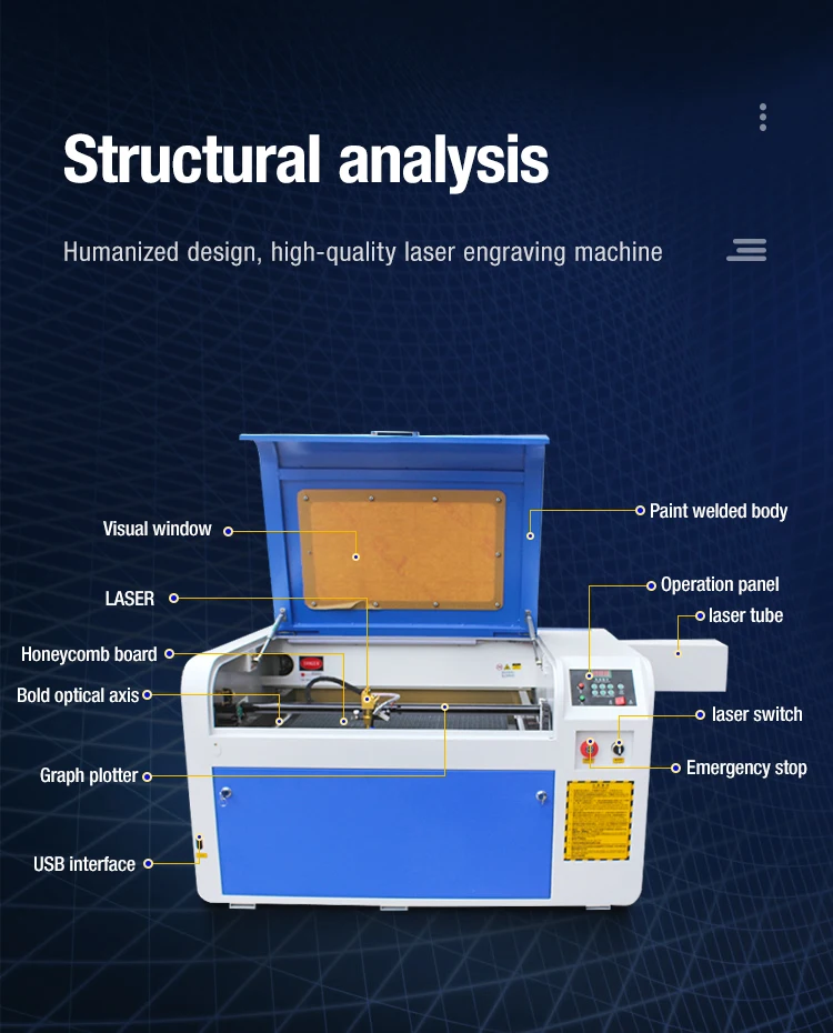 6040 50w Co2 Laser Engraver Diy 4060 Desktop Acrylic Wood Mdf Laser