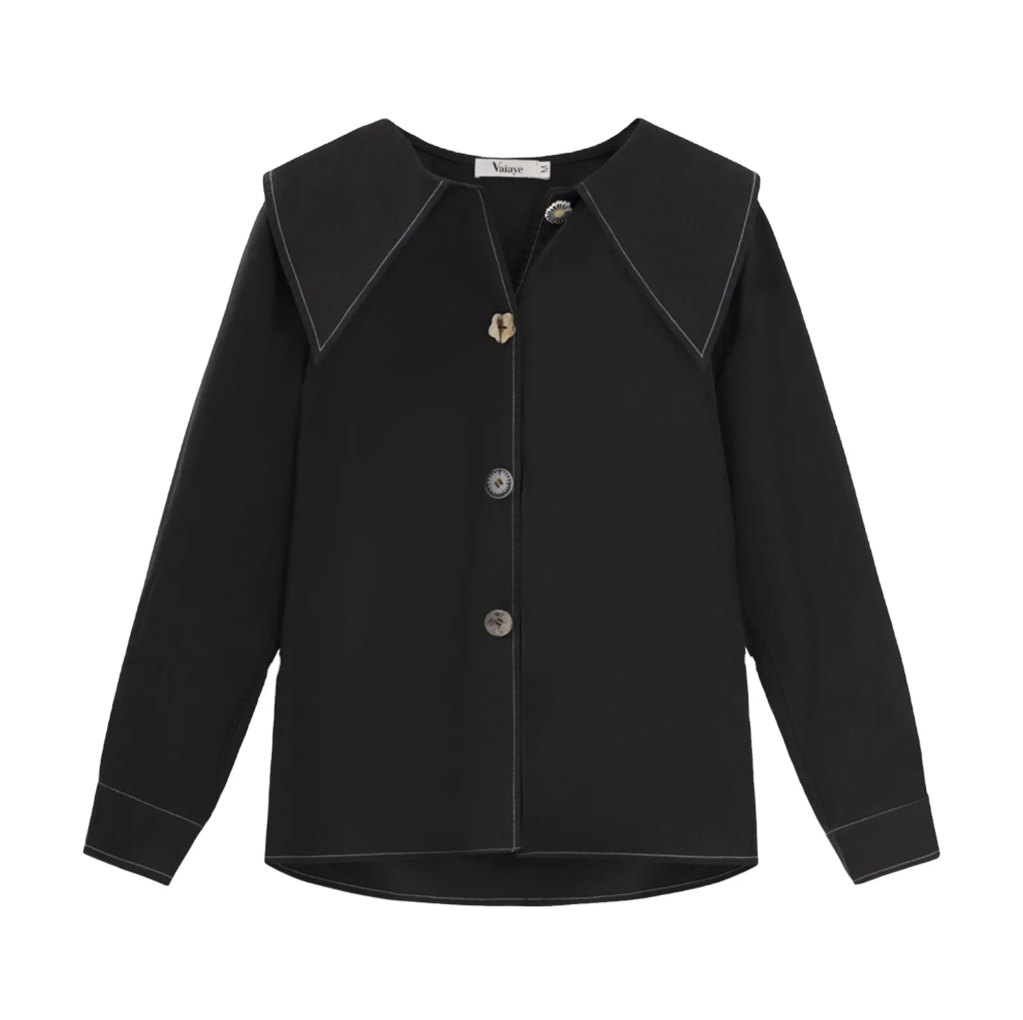 Cotton Solid Color Professional Wear Sleeve Shirt Womens Work Blouses Wholesale Clothing Casual Plain Custom Top OEM Customized7895214530