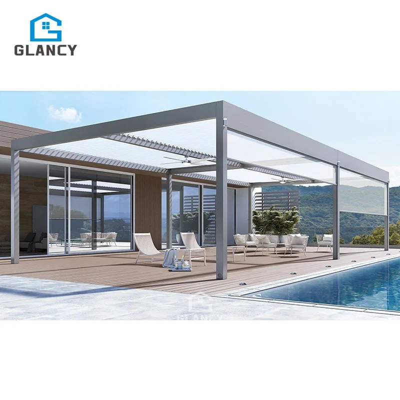 Bioclimatic Exterior Motorized Shutter Aluminium Pergola Manufacturers ...