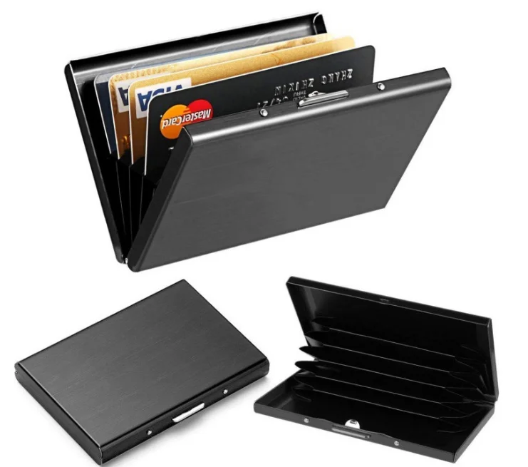 Stainless Steel Credit Card Case Metal Card Wallet ID Card Case
