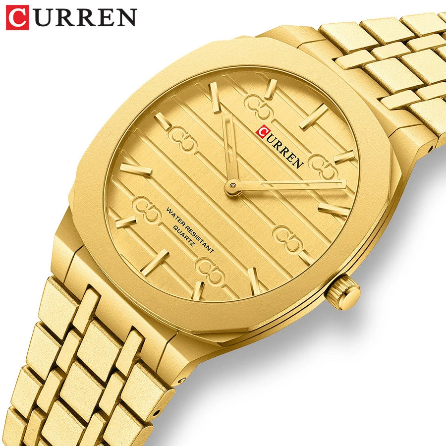Gold Curren Watches China CURREN Watch Men 8444 Stainless Steel
