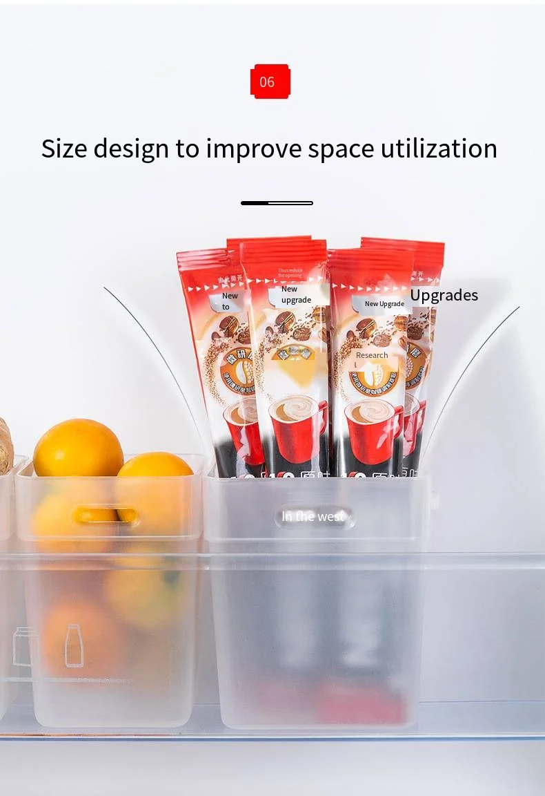 New refrigerator side door special transparent food and fruit storage box 2 kitchen freezer storage box fresh-keeping box factory