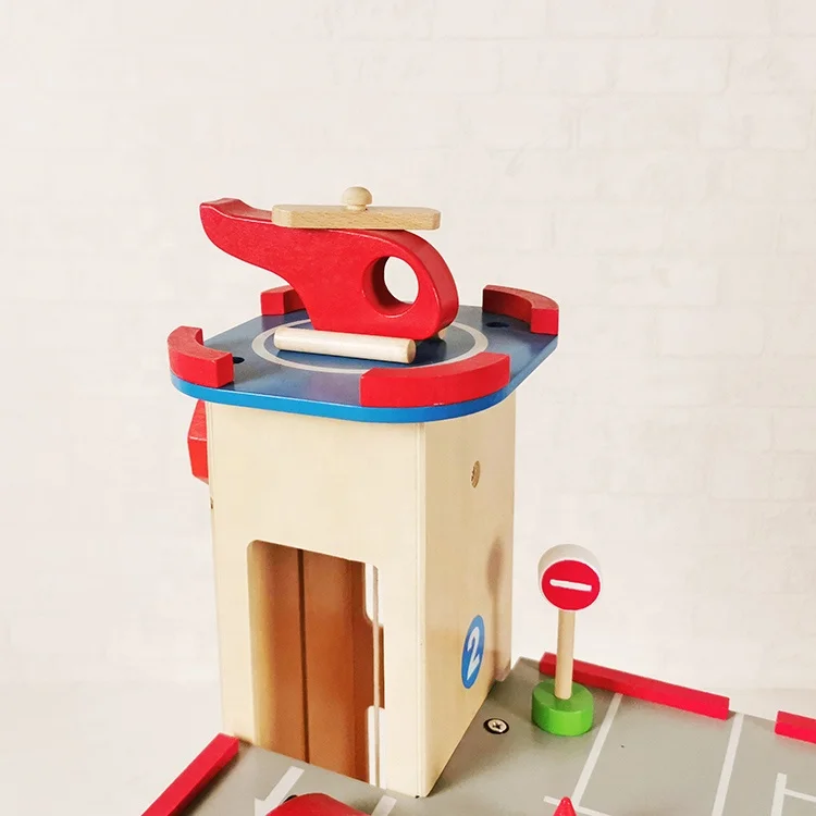 Простая и классическая детская деревянная игровая стоянка, игрушка для игры в дом и имитации рабочих сцен