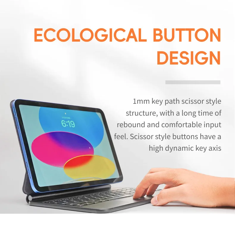 5th gen magnetic floating keyboard for bluetooth touch pad 11 inch laudtec-6