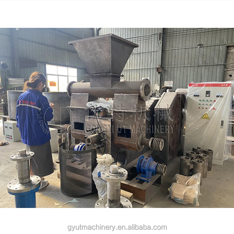 2025 New Design 100 kg Per Hour Wood Block Briquetting Machine Hydraulic Piston Press Sawdust Briquette Press Machine