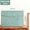 Bolsa para documentos A4 con tacto de piel, azul retro