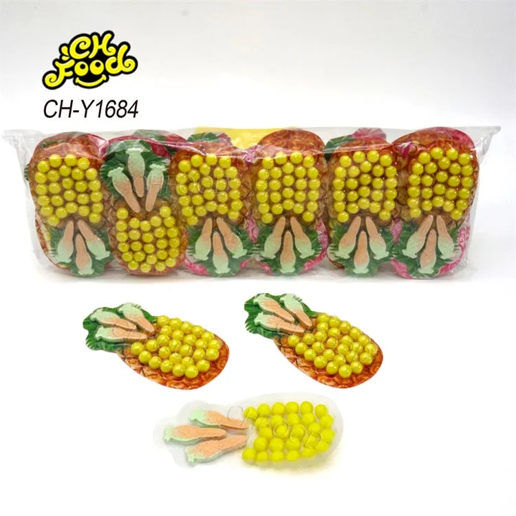 Fun Pineapple Shape Pressed Candy Fruit Flavor Puffed Candy