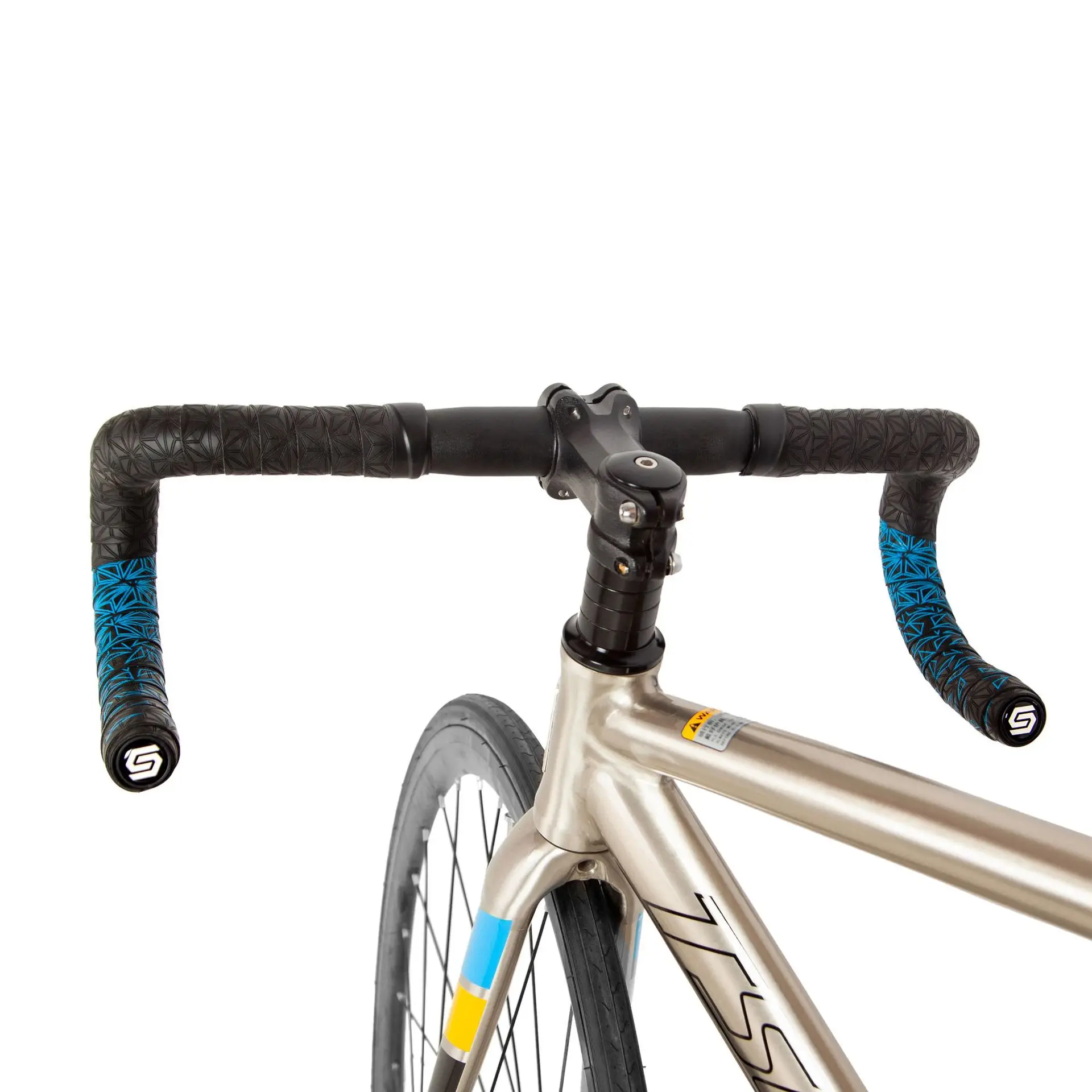 最大10%OFFクーポン ロードバイク バーテープ 自転車 ハンドル 滑り止め 軽量 エンドキャップ付 黒