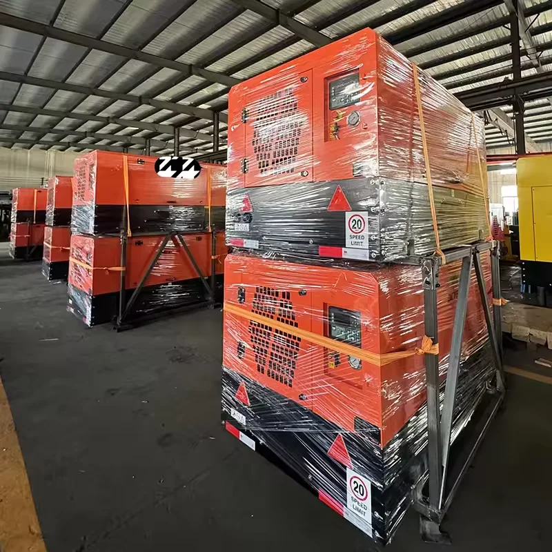 Portable Diesel Energy Rotary 185 CFM  Screw Air Compressor for Construction and Mining