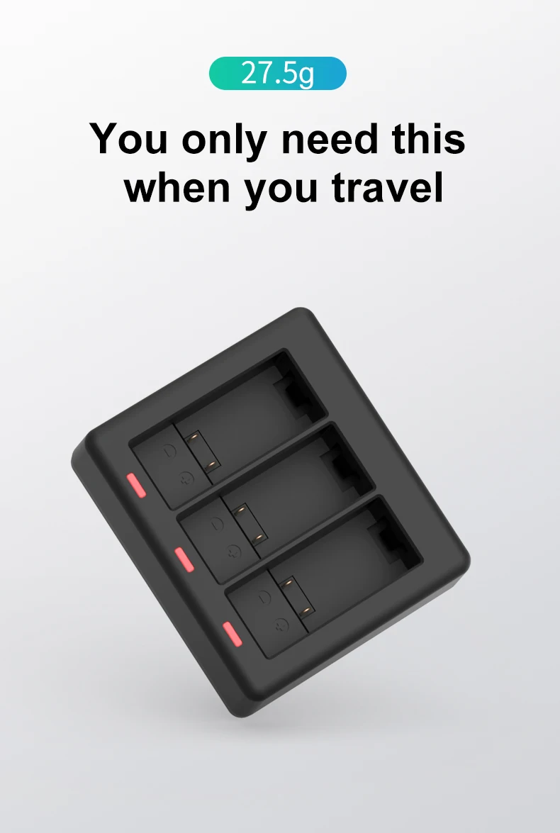 3-Slot Battery Charger Case For GoPro Hero 12, 11, 10, 9 - Fast Charging With LCD Display