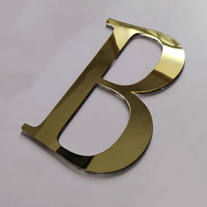 Office Interior Outdoor Gold Backdrop Laser Cut Mirror Letter Acrylic Name Sign Words Decor Nursery Name Sign