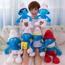High Quality Stuffed Animal Toys Anime Carton Kawaii Blue Elf Plush Toys Adorable Smurff Stuffed Plush Baby Toys