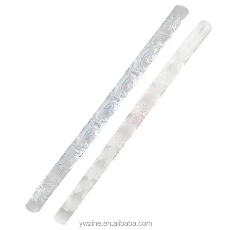 Acrylic Rolling Pin Fondant Cake Impression Pastry Roller Embossing ...