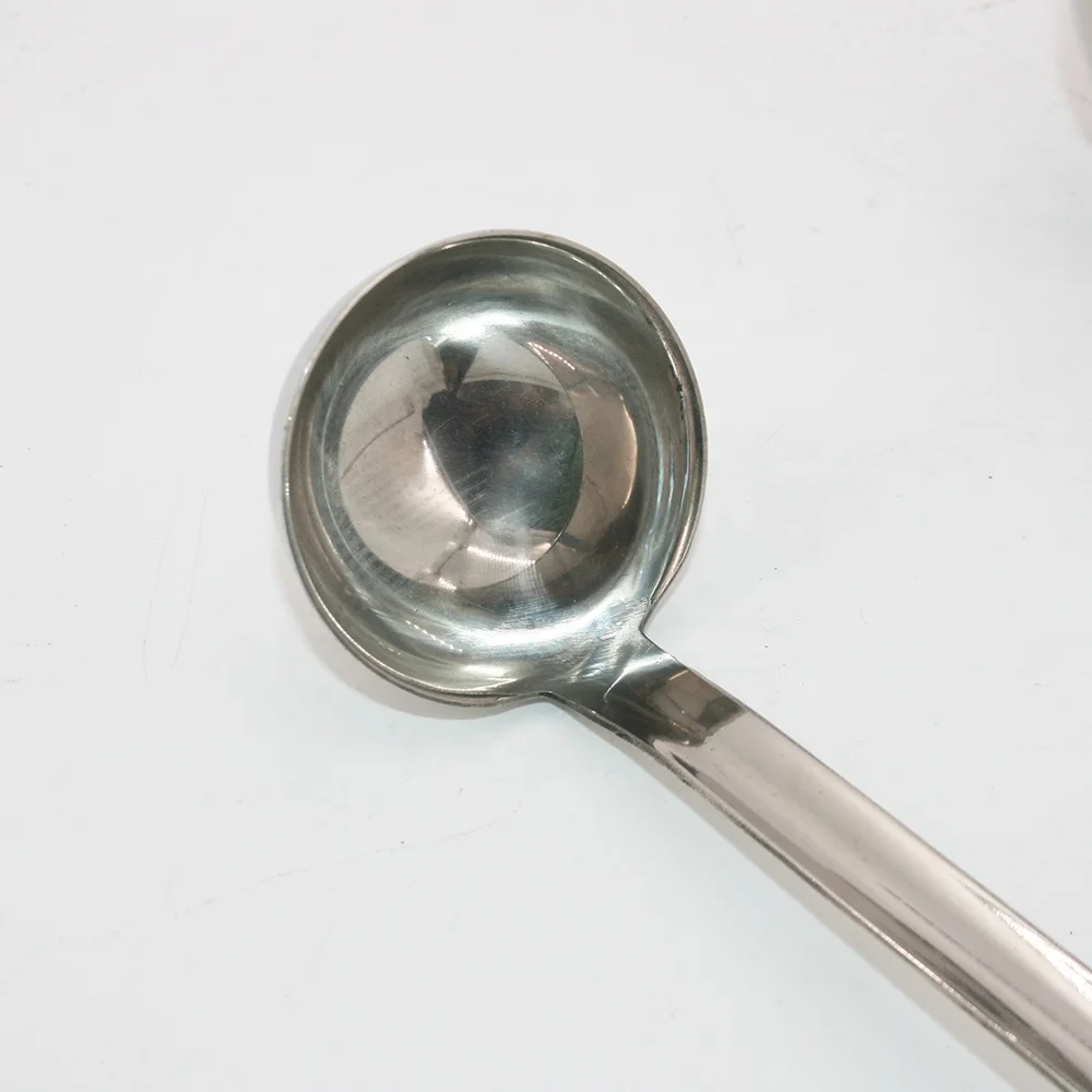 Home Kitchen Long Handle with Hook Measuring Metal Soup Ladle Set Stainless Steel Soup Ladles for Food Service