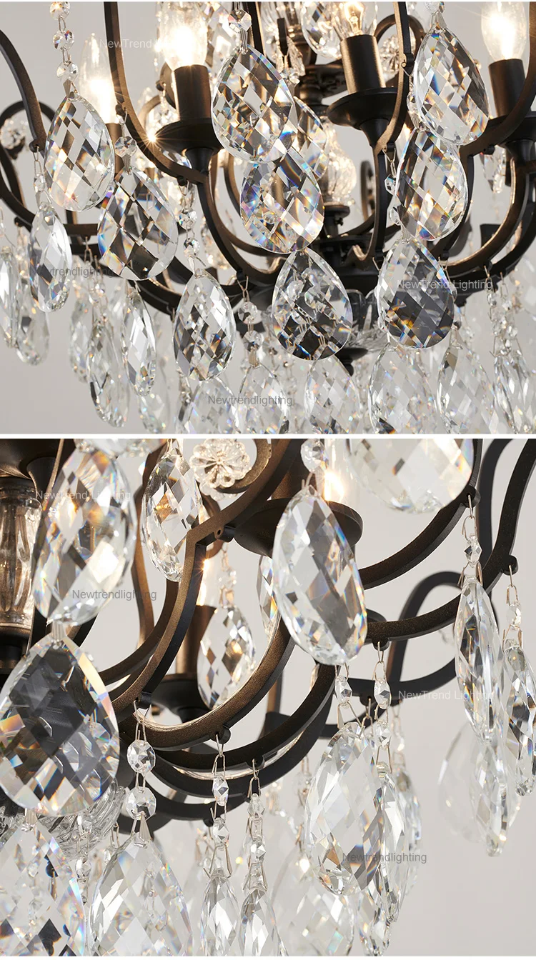 ch8006 6 good quality european style crystal pendent lamp iron frame led chandelier light-3