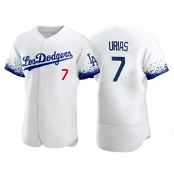 Men's Los Angeles Dodgers #7 Julio Urias Grey Flexbase Authentic