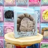 Diadema de terciopelo gris oscuro, set de 3 piezas - caja de regalo