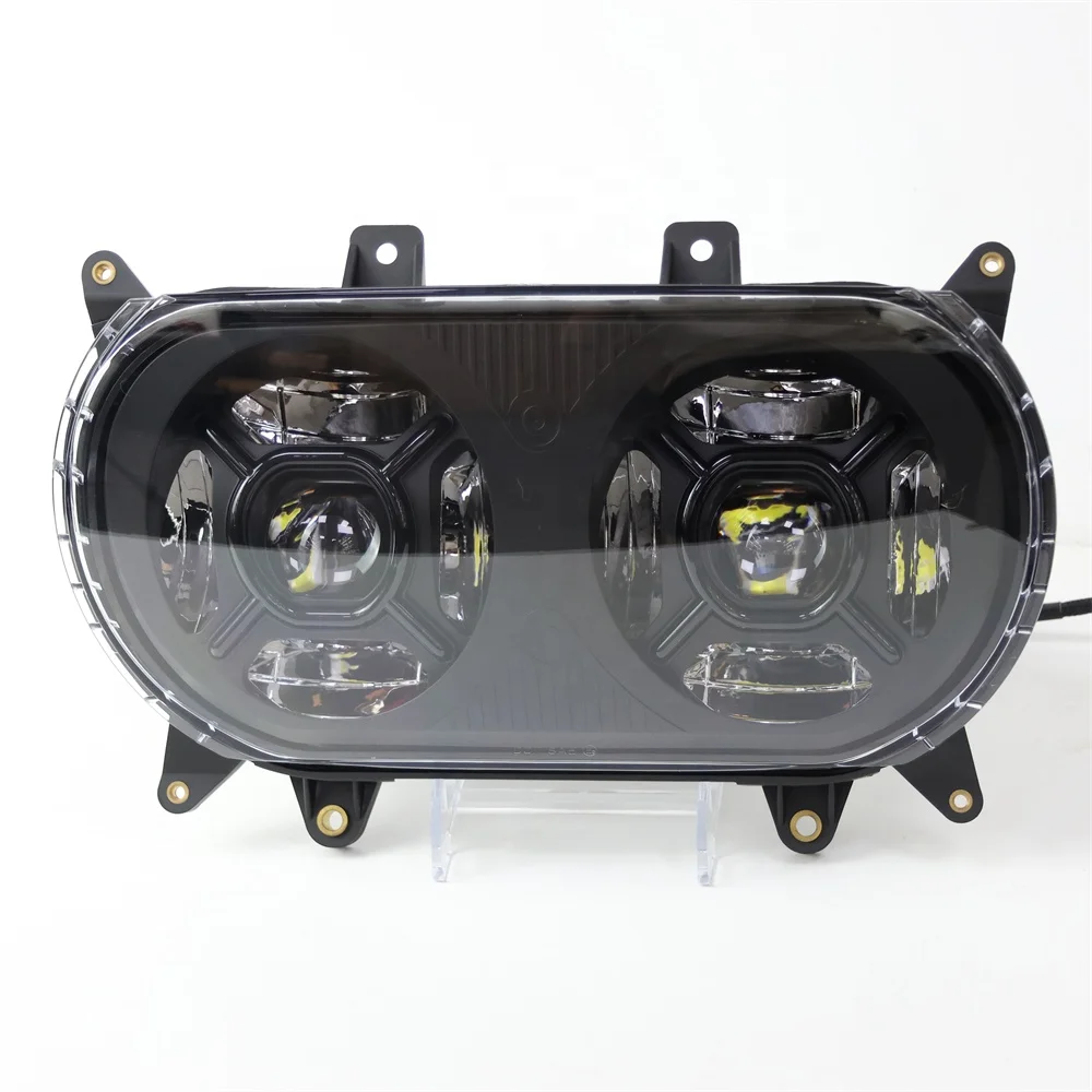 TIYPEOR Motorcycle Headlamp for Road Glide 124W Dual LED Project Headlight with DRL for Road Glide 2015-2020 H4