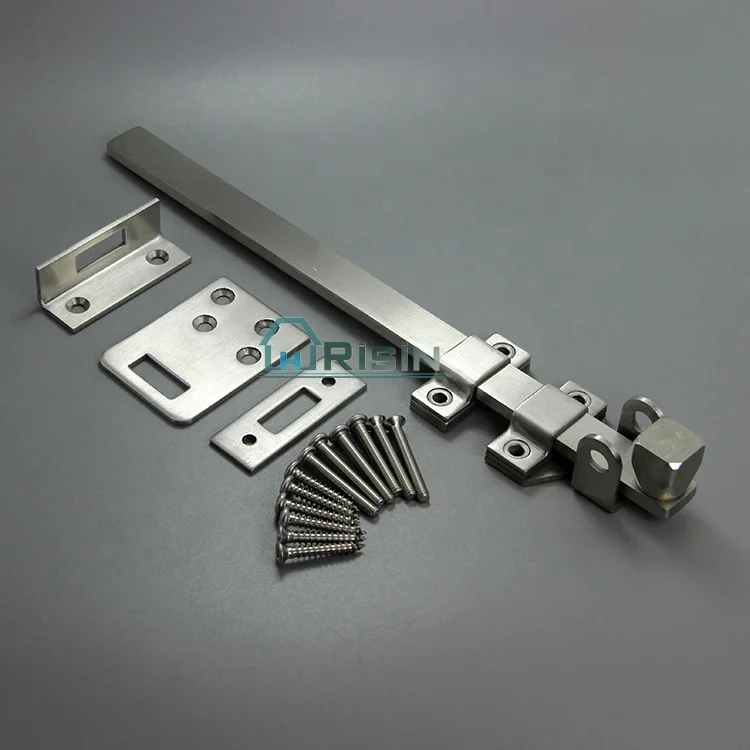 Сатиновый дверной болт из нержавеющей стали с квадратным верхом