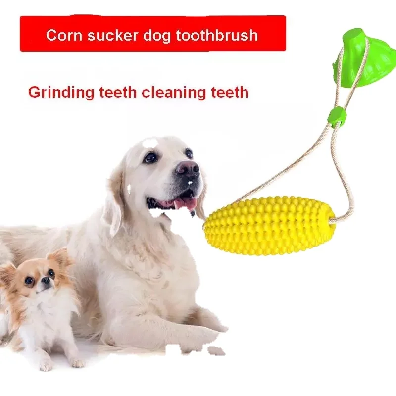 TPR Soft Eco Friendly Bite Resistant Corn Pet Dog  Float Toy Dog Depuy Bone