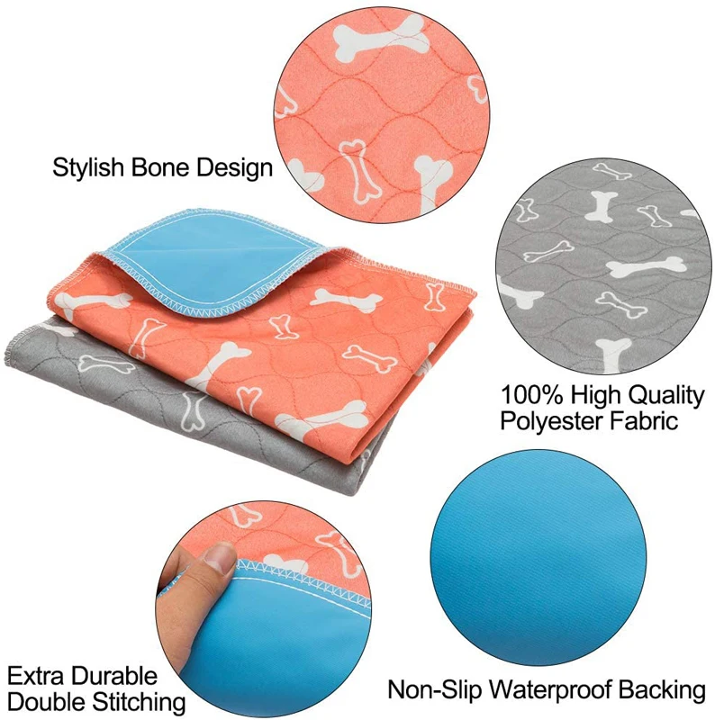 YK Flooring Sofa Bed Protecting Reusable Washable 30x36 Cute Design Dog Pad Pet Puppy Pee Unerpads details