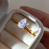 White stone 18k plating