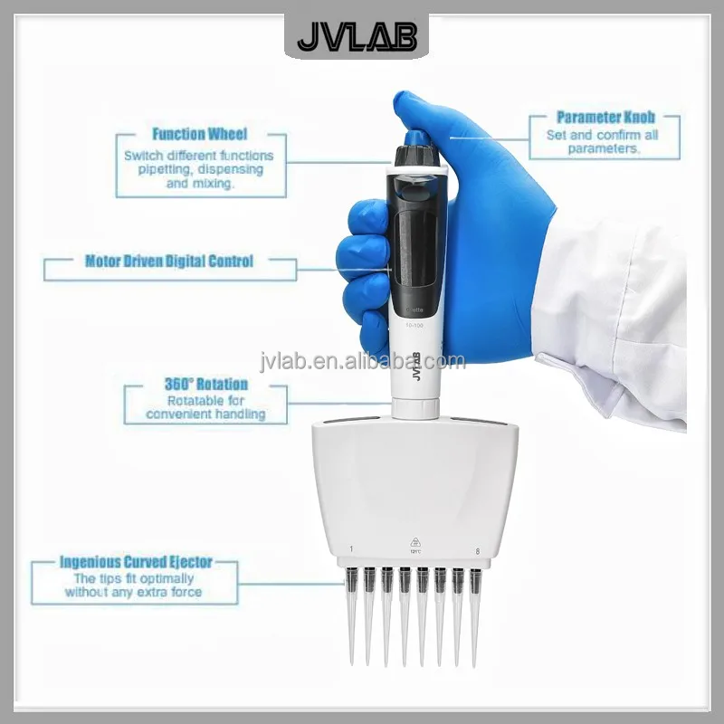 Electronic Pipette Multi Functional Electric Pipettor Self Calibration