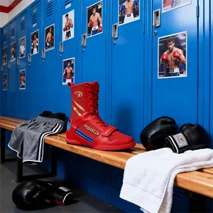 Factory Custom Oem Gym High Quality Leather Breathable Professional High Top Boxing Shoes for Man