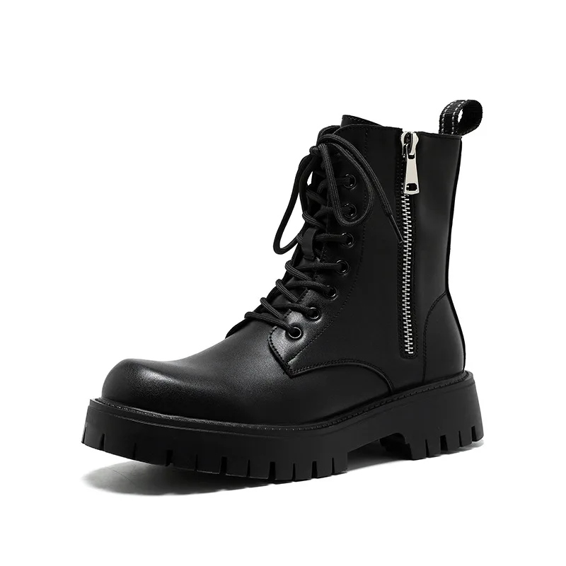 2023 New High Quality Black Doc Martens For Men English Style High ...