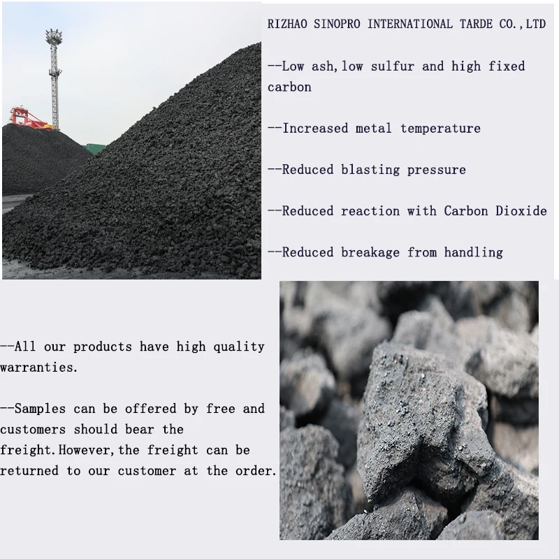 China Manufacturer Low Price Low Ash High Carbon Fc86 Foundry Cupola