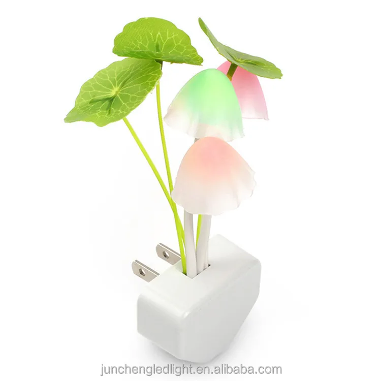 Romantic Style Multicolor Mushroom Led Night Light Home Bedroom Wall Decoration Wedding Festival New Year Lighting