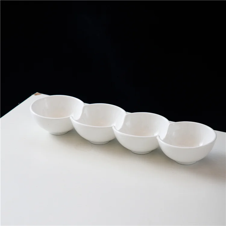 Factory Direct Selling Custom Compartment Party Serving Dishes Set Ceramic Appetizer Tapas Bowl