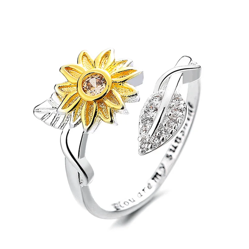 Anello Regolabile Con Margherita Per Donna - Gioiello 'You Are My Sunshine' In Rame - Simbolo Di Amore E Positività - Regalo Romantico - 4