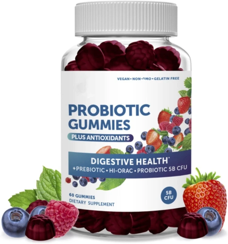 Private Label Cranberry Probiotics Gummies Slim Fiber Gummy Probiotic for Vaginal Health