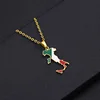 Gold Italy Map Necklace