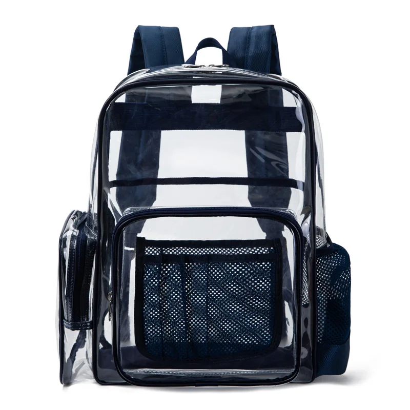 Amazon.com: MGear Mochila transparente de 17 pulgadas con borde verde,  bolsa escolar de PVC transparente al aire libre, M, naranja/fiesta de  bloques : Ropa, Zapatos y Joyería